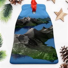 Mountain Landscape Rocky Rocks Geology Scenic Bell Ornament (two Sides) by danenraven