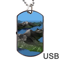 Mountain Landscape Rocky Rocks Geology Scenic Dog Tag Usb Flash (one Side) by danenraven