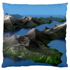 Mountain Landscape Rocky Rocks Geology Scenic Large Cushion Case (two Sides) by danenraven