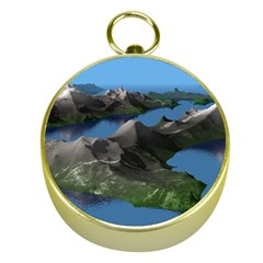 Mountain Landscape Rocky Rocks Geology Scenic Gold Compasses by danenraven