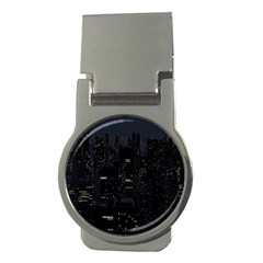 City Night Urban Downtown Science Tower Halo Money Clips (round)  by danenraven