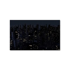 City Night Urban Downtown Science Tower Halo Sticker Rectangular (10 Pack) by danenraven