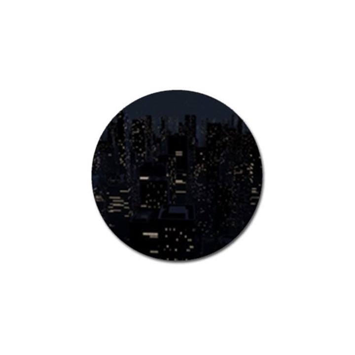 City Night Urban Downtown Science Tower Halo Golf Ball Marker (4 pack)