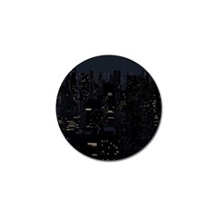 City Night Urban Downtown Science Tower Halo Golf Ball Marker (10 Pack) by danenraven