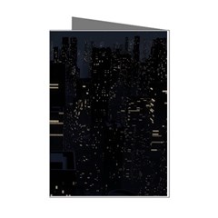 City Night Urban Downtown Science Tower Halo Mini Greeting Cards (pkg Of 8) by danenraven