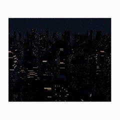 City Night Urban Downtown Science Tower Halo Small Glasses Cloth by danenraven