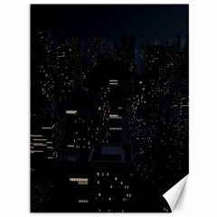 City Night Urban Downtown Science Tower Halo Canvas 36  X 48  by danenraven