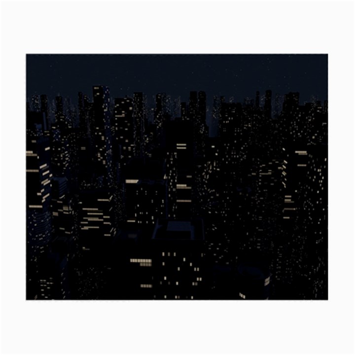 City Night Urban Downtown Science Tower Halo Small Glasses Cloth (2 Sides)