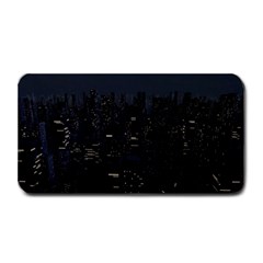 City Night Urban Downtown Science Tower Halo Medium Bar Mat by danenraven