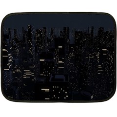 City Night Urban Downtown Science Tower Halo Fleece Blanket (mini) by danenraven