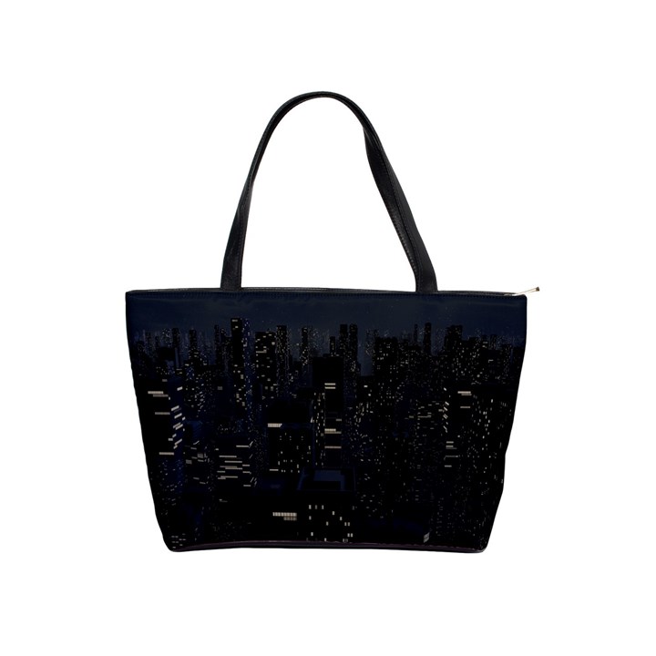 City Night Urban Downtown Science Tower Halo Classic Shoulder Handbag