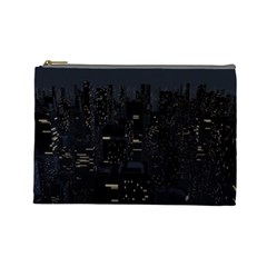 City Night Urban Downtown Science Tower Halo Cosmetic Bag (large) by danenraven