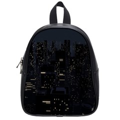 City Night Urban Downtown Science Tower Halo School Bag (small) by danenraven