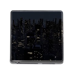 City Night Urban Downtown Science Tower Halo Memory Card Reader (square 5 Slot) by danenraven