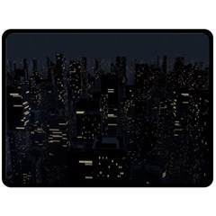 City Night Urban Downtown Science Tower Halo Fleece Blanket (large)  by danenraven