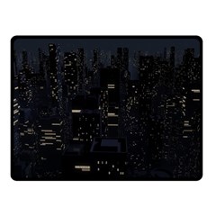 City Night Urban Downtown Science Tower Halo Fleece Blanket (small) by danenraven