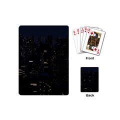 City Night Urban Downtown Science Tower Halo Playing Cards Single Design (mini) by danenraven