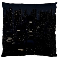 City Night Urban Downtown Science Tower Halo Large Cushion Case (one Side) by danenraven