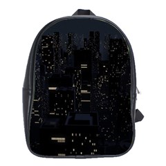 City Night Urban Downtown Science Tower Halo School Bag (xl) by danenraven