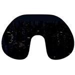 City Night Urban Downtown Science Tower Halo Travel Neck Pillow Front