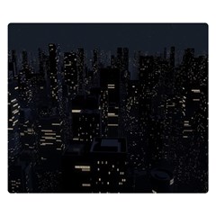 City Night Urban Downtown Science Tower Halo Double Sided Flano Blanket (small)  by danenraven