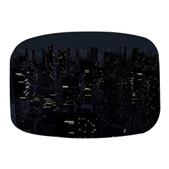 City Night Urban Downtown Science Tower Halo Mini Square Pill Box by danenraven