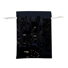 City Night Urban Downtown Science Tower Halo Lightweight Drawstring Pouch (l) by danenraven