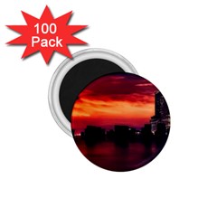 New York City Urban Skyline Harbor Bay Reflections 1 75  Magnets (100 Pack)  by danenraven