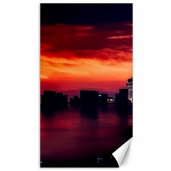 New York City Urban Skyline Harbor Bay Reflections Canvas 40  X 72  by danenraven