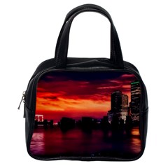 New York City Urban Skyline Harbor Bay Reflections Classic Handbag (one Side) by danenraven