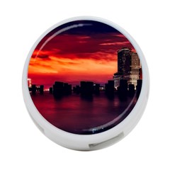 New York City Urban Skyline Harbor Bay Reflections 4-port Usb Hub (one Side) by danenraven