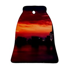 New York City Urban Skyline Harbor Bay Reflections Bell Ornament (two Sides) by danenraven