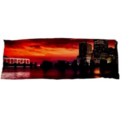 New York City Urban Skyline Harbor Bay Reflections Body Pillow Case (dakimakura) by danenraven