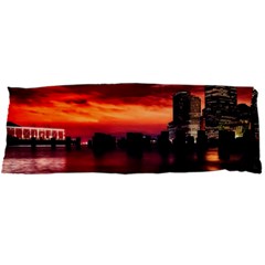 New York City Urban Skyline Harbor Bay Reflections Body Pillow Case Dakimakura (two Sides) by danenraven