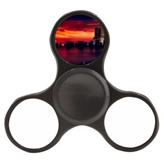 New York City Urban Skyline Harbor Bay Reflections Finger Spinner by danenraven