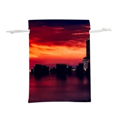 New York City Urban Skyline Harbor Bay Reflections Lightweight Drawstring Pouch (s) by danenraven