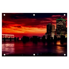 New York City Urban Skyline Harbor Bay Reflections Banner And Sign 6  X 4  by danenraven