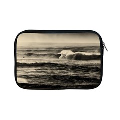 Sea Ocean Waves Sunset Sunrise Rough Seas Nature Black White Apple Ipad Mini Zipper Cases by danenraven