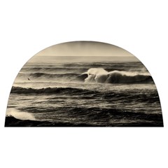 Sea Ocean Waves Sunset Sunrise Rough Seas Nature Black White Anti Scalding Pot Cap by danenraven