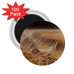 Mars Crater Planet Canyon Cliff Nasa Astronomy 2 25  Magnets (100 Pack)  by danenraven