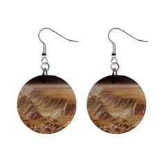 Mars Crater Planet Canyon Cliff Nasa Astronomy Mini Button Earrings by danenraven