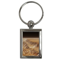 Mars Crater Planet Canyon Cliff Nasa Astronomy Key Chain (rectangle) by danenraven