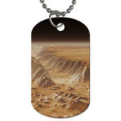 Mars Crater Planet Canyon Cliff Nasa Astronomy Dog Tag (one Side) by danenraven