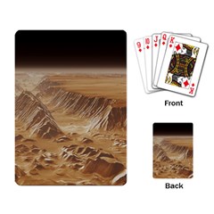 Mars Crater Planet Canyon Cliff Nasa Astronomy Playing Cards Single Design (rectangle) by danenraven