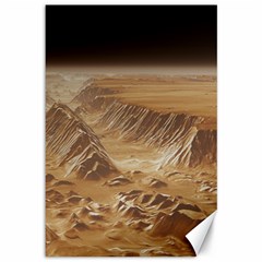 Mars Crater Planet Canyon Cliff Nasa Astronomy Canvas 12  X 18  by danenraven