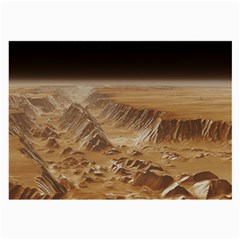 Mars Crater Planet Canyon Cliff Nasa Astronomy Large Glasses Cloth (2 Sides) by danenraven