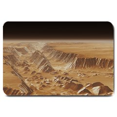 Mars Crater Planet Canyon Cliff Nasa Astronomy Large Doormat by danenraven