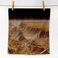 Mars Crater Planet Canyon Cliff Nasa Astronomy Face Towel by danenraven