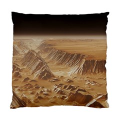 Mars Crater Planet Canyon Cliff Nasa Astronomy Standard Cushion Case (one Side) by danenraven