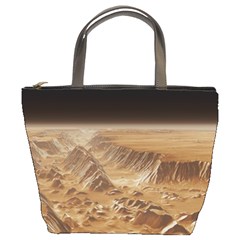 Mars Crater Planet Canyon Cliff Nasa Astronomy Bucket Bag by danenraven